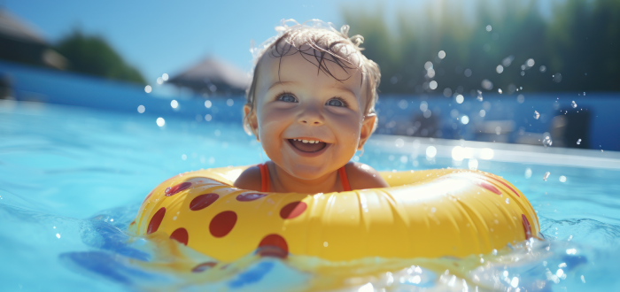 piscina con bebé 