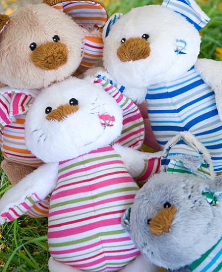 Peluches para la estimulación del bebé